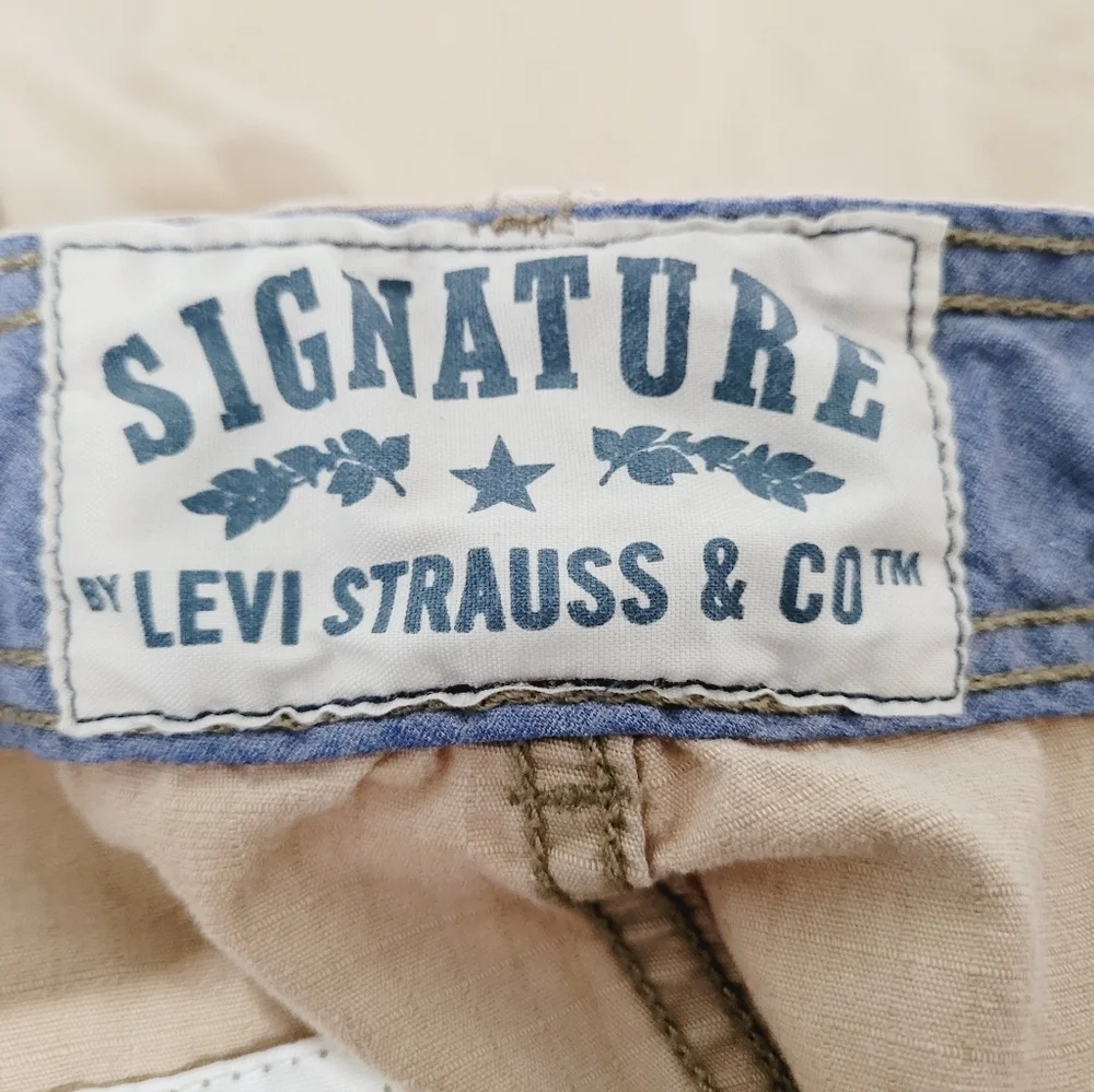 Levi's Signature Mens Size 40 Casual  Utility Chino Flat Front Short 100% Cotton - Picture 7 of 10